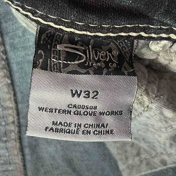 Suki High Capri Dark Wash Heavy Stitch Size 32 - Picture 8 of 8